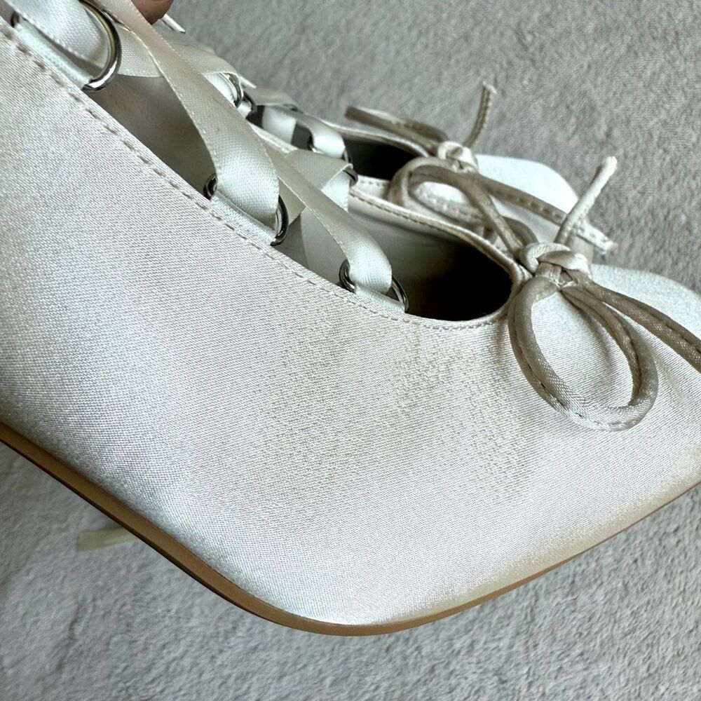 NWOT Cider Ballet Satin Bow Mary Jane Heels size 36 US6 - Picture 15 of 16
